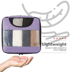 Packing Cubes | 8 Set | Lavender Color  | Veken - aborderproducts
