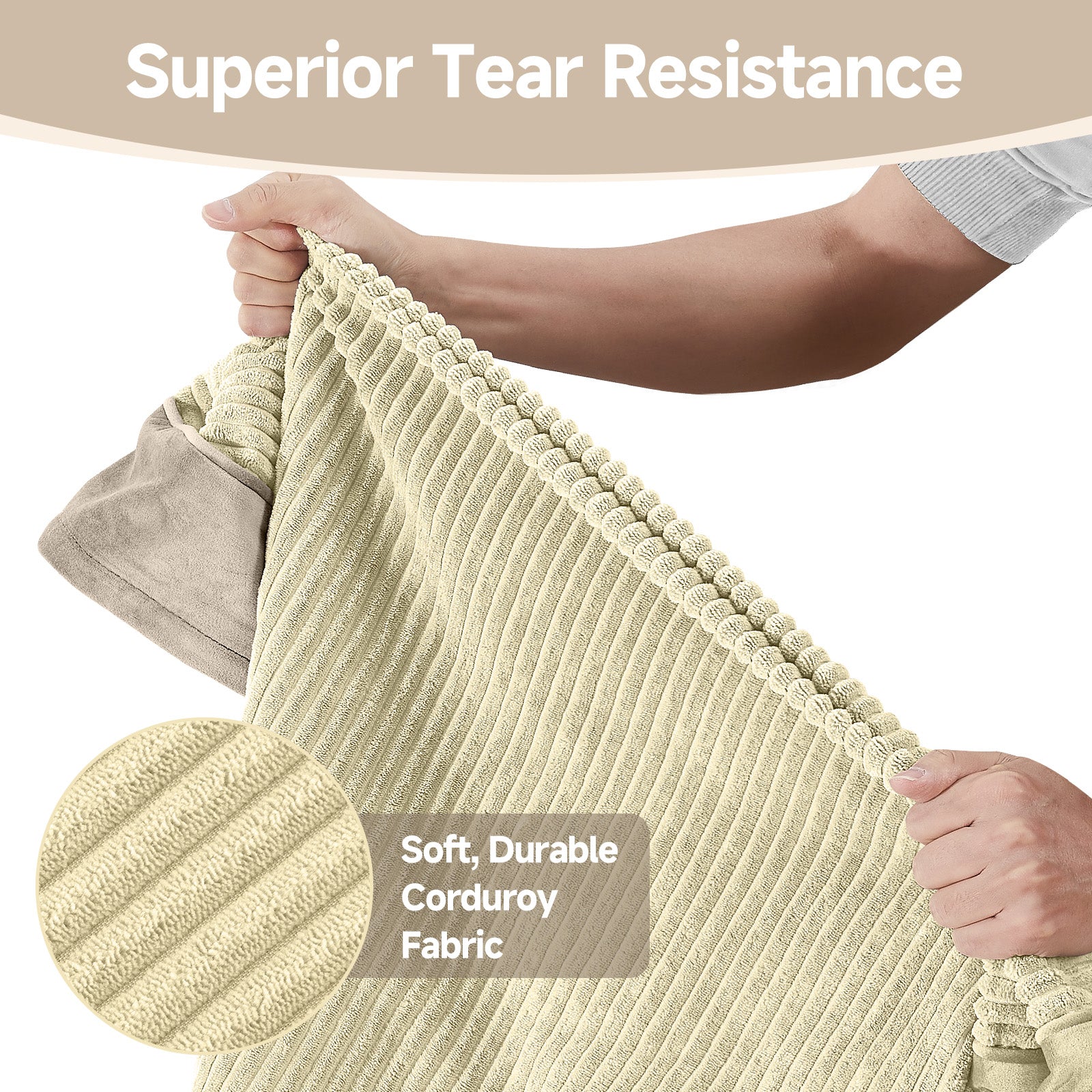 OhGeni | Orthopedic Waterproof & Machine Washable Dog Bed | 41 Inches | Khaki - aborderproducts