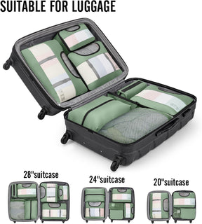 Veken | 10 Set | Packing Cube | Jade Matcha - aborderproducts