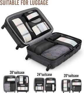 Veken | 10 Set | Packing Cube | Black - aborderproducts