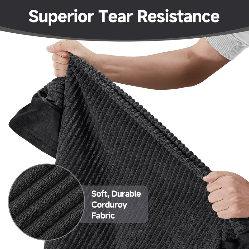 OhGeni | Orthopedic Waterproof & Machine Washable Dog Bed | 47 Inches | Black-zoom-