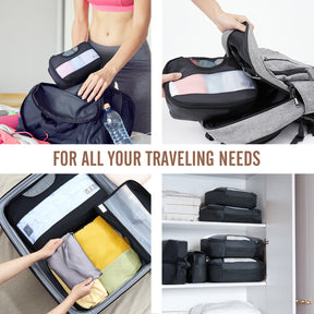 Veken | Packing Cubes | 8 Set | Black - aborderproducts