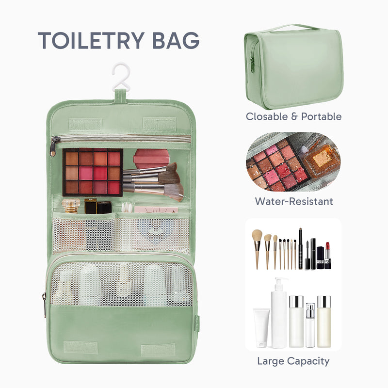 ALL INCLUDED 10 Set Durable Packing Cubes for Suitcases,OlarHike Essentials for Travel,UPGRADED Anti-Tear Stitching, NEW Improved Luggage Packing Organizers for Travel Accessories (Matcha Green)-zoom-