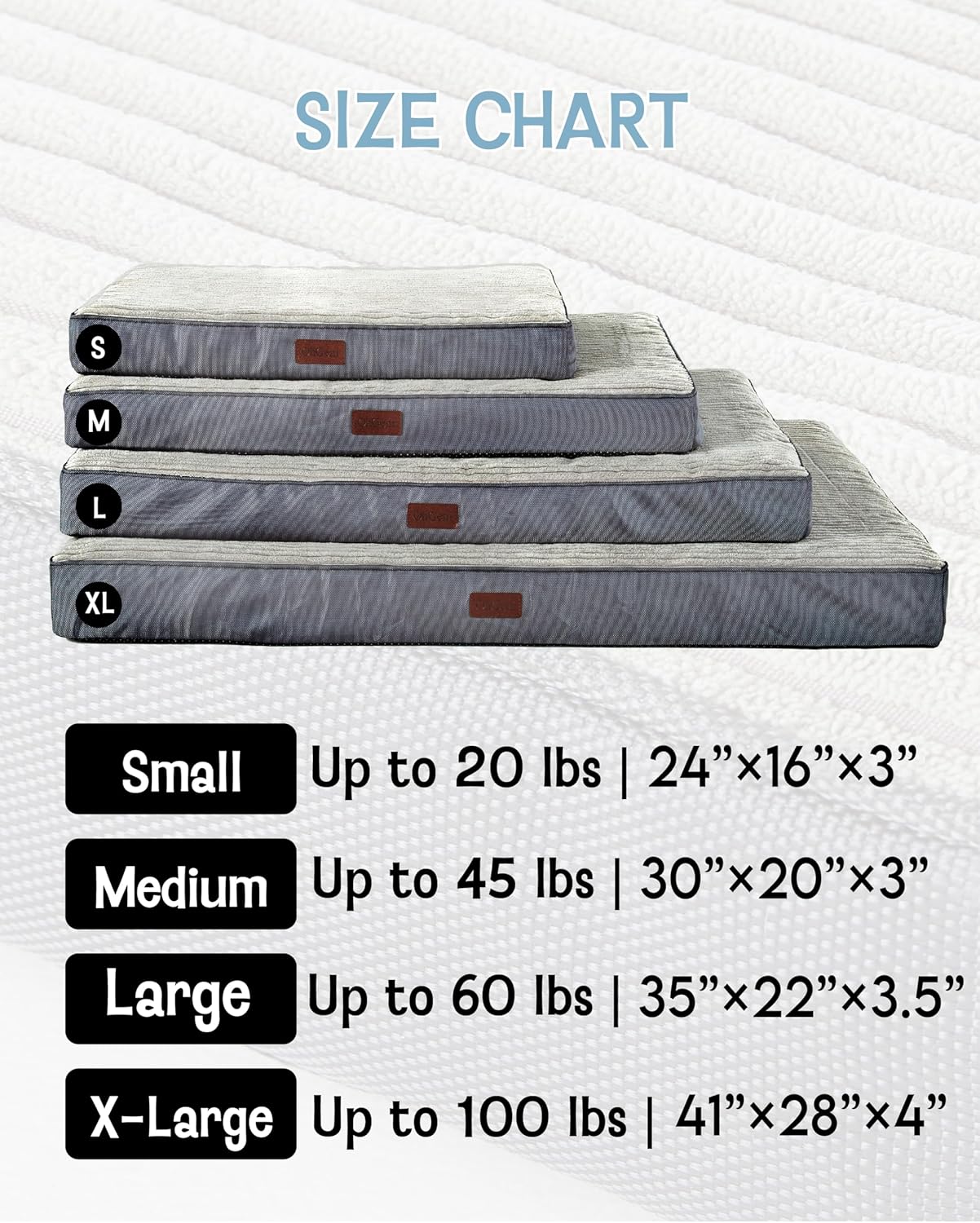 OhGeni | Orthopedic Waterproof Dog Bed | 24 Inch | Gray - aborderproducts