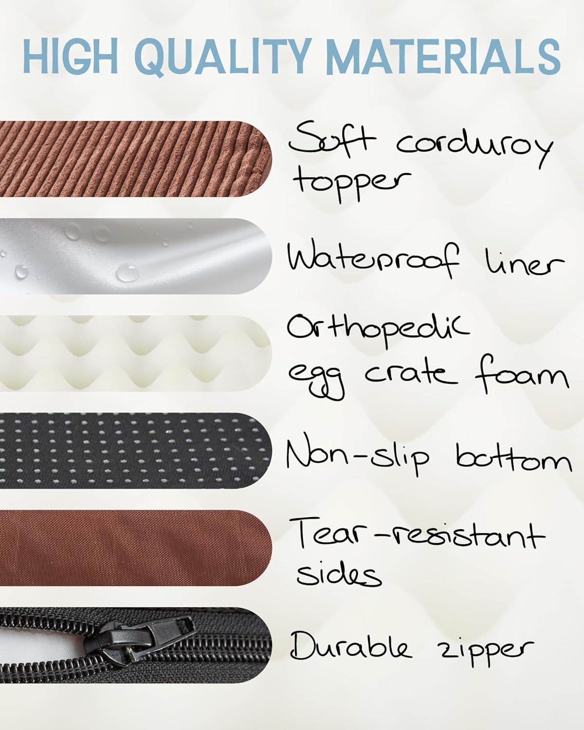 Orthopedic Dog Bed| X-Large (41 x 28 x 4 Inch)|Brown|OhGeni - aborderproducts