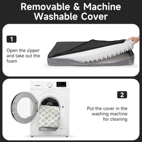 OhGeni | Dog Bed | Checkerboard Fabric | 41 Inches | Gray - aborderproducts