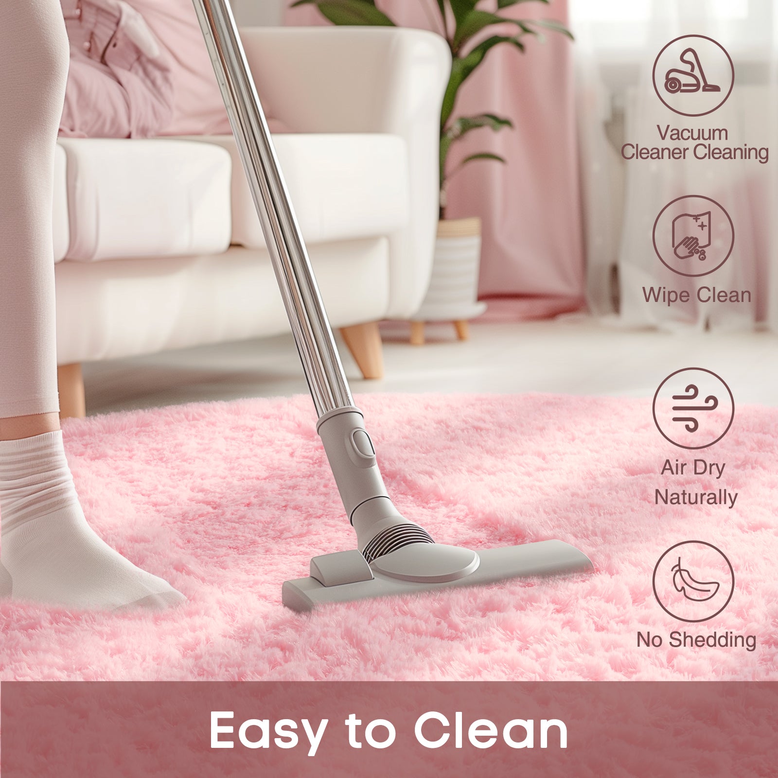 Ophanie | Round Rug | 6 Ft | Pink - aborderproducts