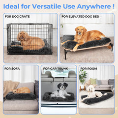 OhGeni | Plush Pet Bed | 23inch | Grey - aborderproducts