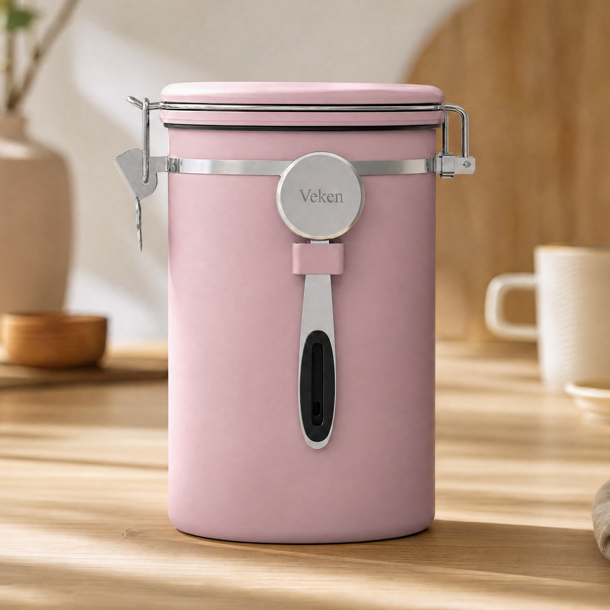 Veken Coffee Canister,Large Airtight Stainless Steel Container-zoom-10