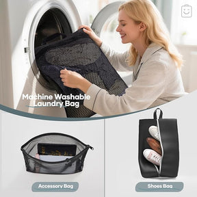 Veken 9-Piece Set Compression Organizer (Black) - aborderproducts