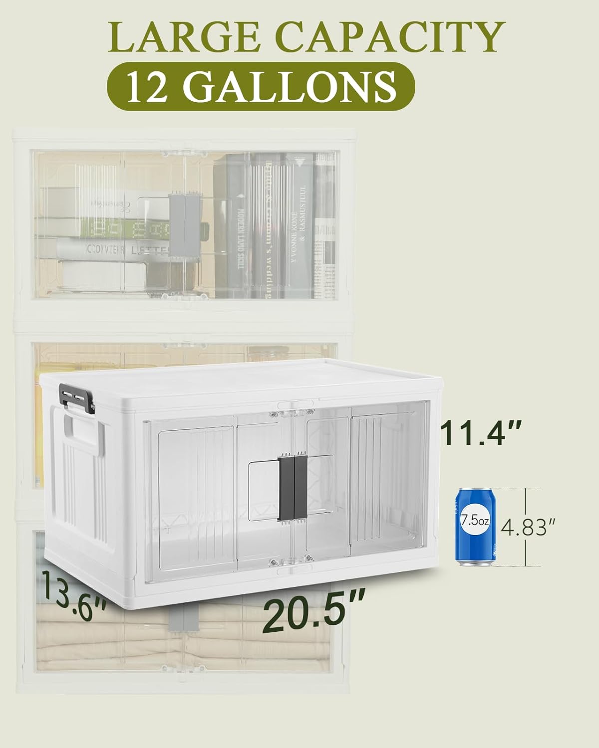 OlarHike | Storage Bins | 48QT | 6 Packs - aborderproducts