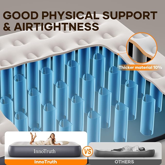 InnoTruth | Air Mattress | 13" | Full | Dark Gray-zoom-