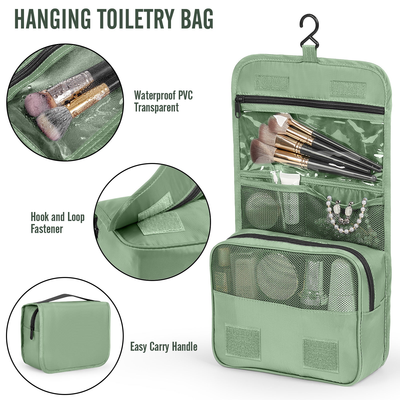 Veken 8 Set Packing Cubes for Travel Essentials, Suitcase Organizer Bags in 4 Sizes, Carry-On Luggage Accessories with Large Laundry & Hanging Toiletry Bag, Must-Have for Airplane, Road Trip & Camping-9