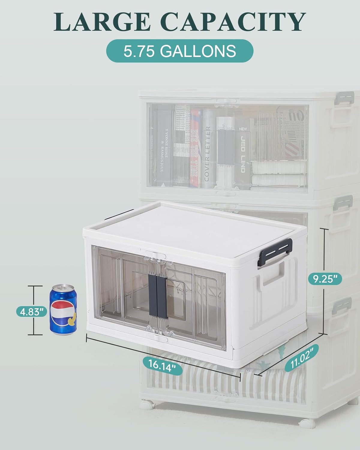 OlarHike | Stackable Storage Bin | 23QT | 3 Pack Cubes - aborderproducts