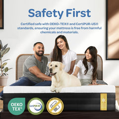 OhGeni | Foam Mattress | 75"L x 39"W x 8"H | Twin - aborderproducts