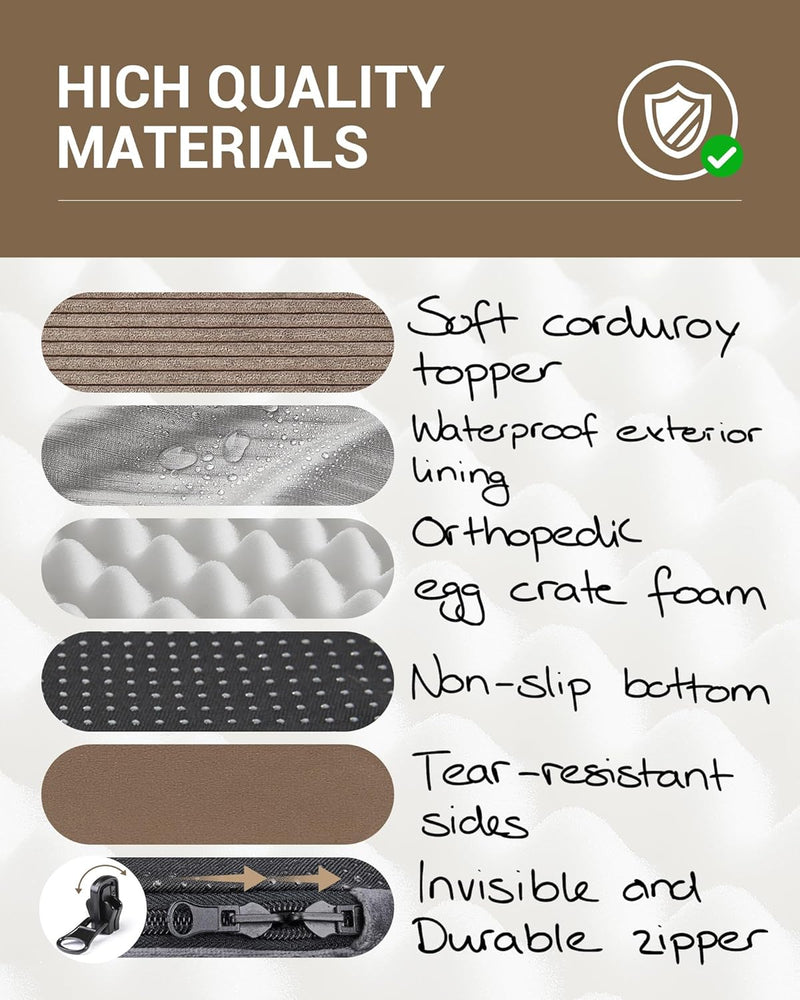 OhGeni | Dog Bed | 35 Inch | Coffee-zoom-