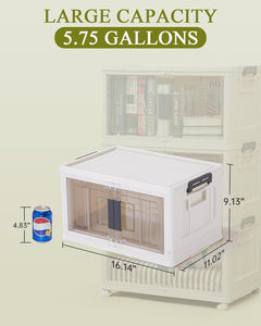 OlarHike | 23QT | Stackable Storage Bins | 3 Pack | Warm Gray - aborderproducts