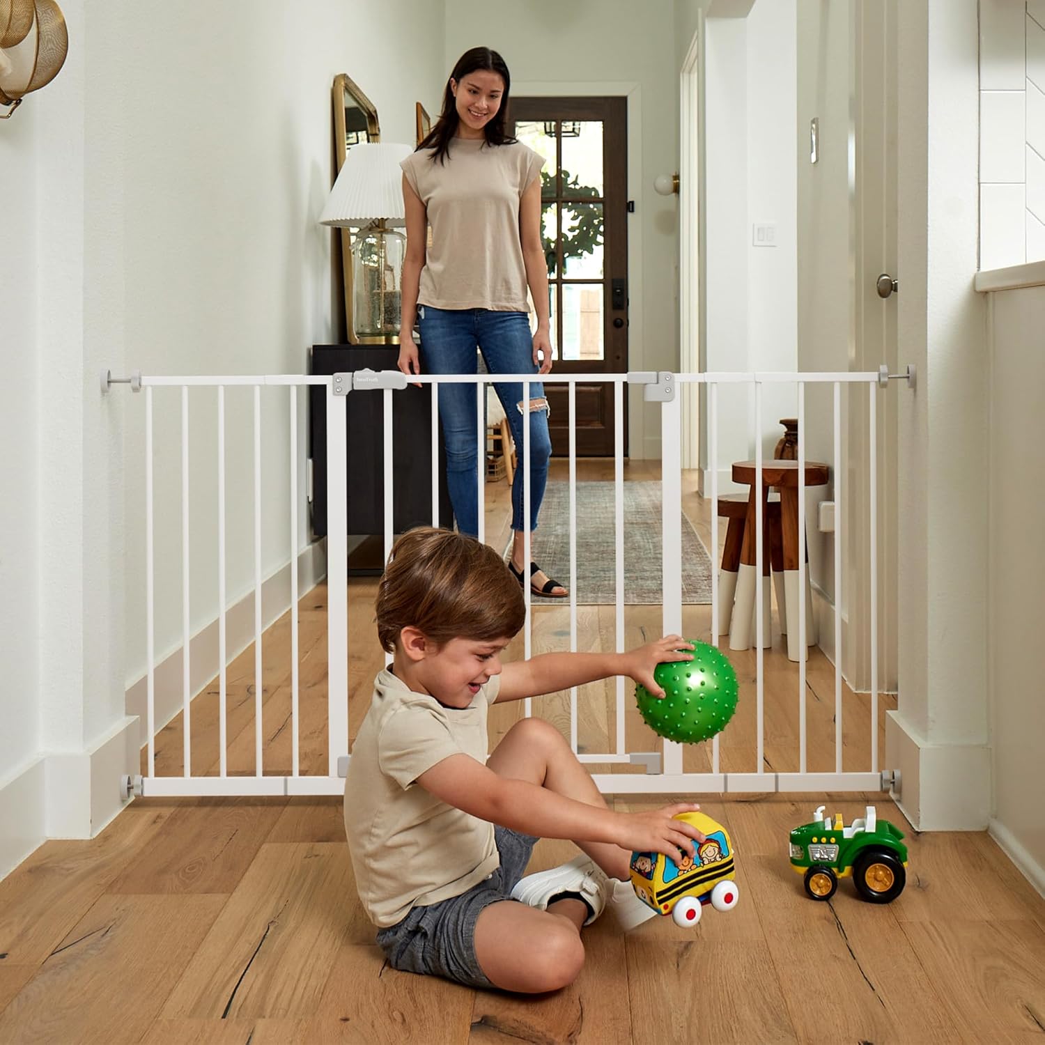 InnoTruth | Baby Gate | 28.9-49" W x 30" H | White - aborderproducts
