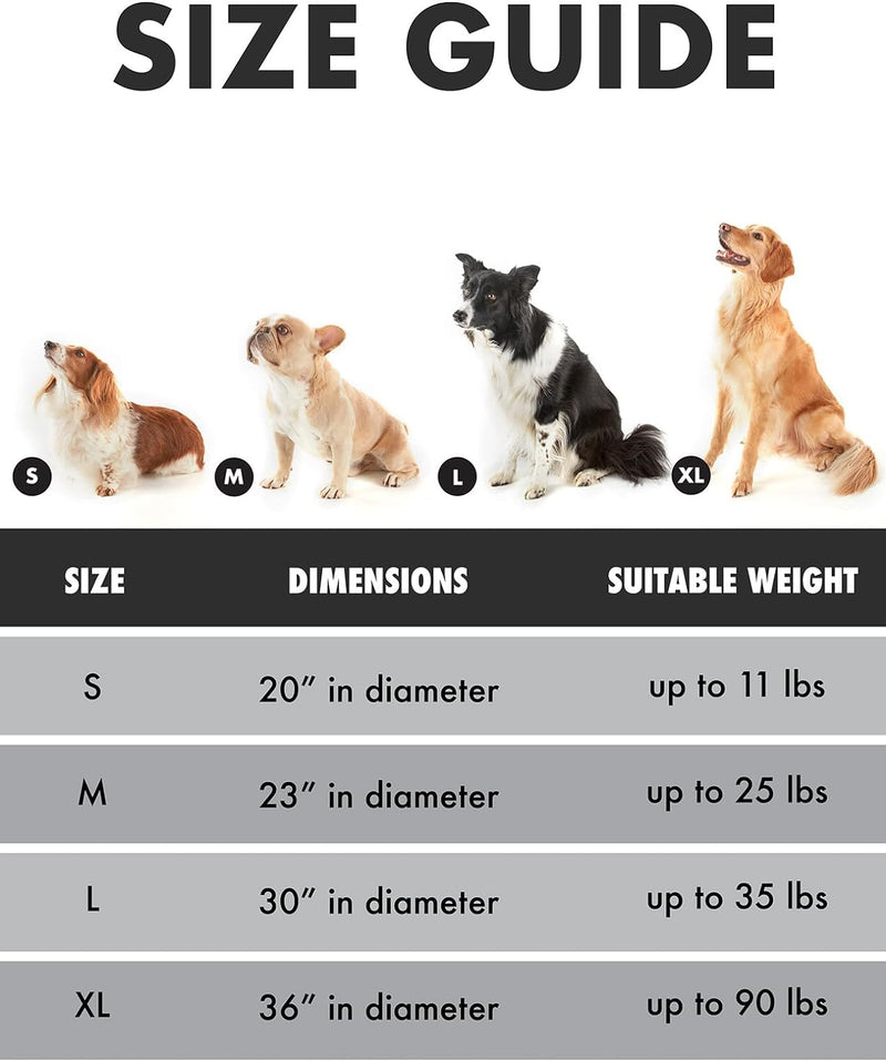 OhGeni Calming Donut Bed for Dogs and Cats | Large (36 x 36 x 8 Inch)| Dark Gray-zoom-