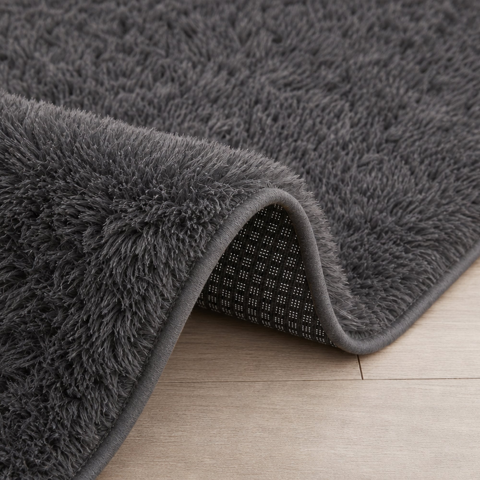 Ophanie 2x3 Small Area Rug Non Slip Plush Entryway Bedroom Rug Grey Soft Fluffy Throw Carpet-zoom-3