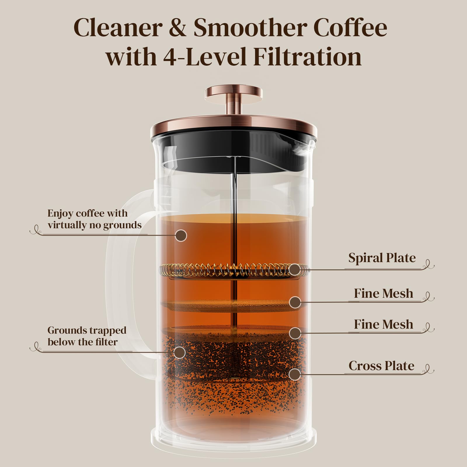 Veken French Press Coffee Maker-zoom-5