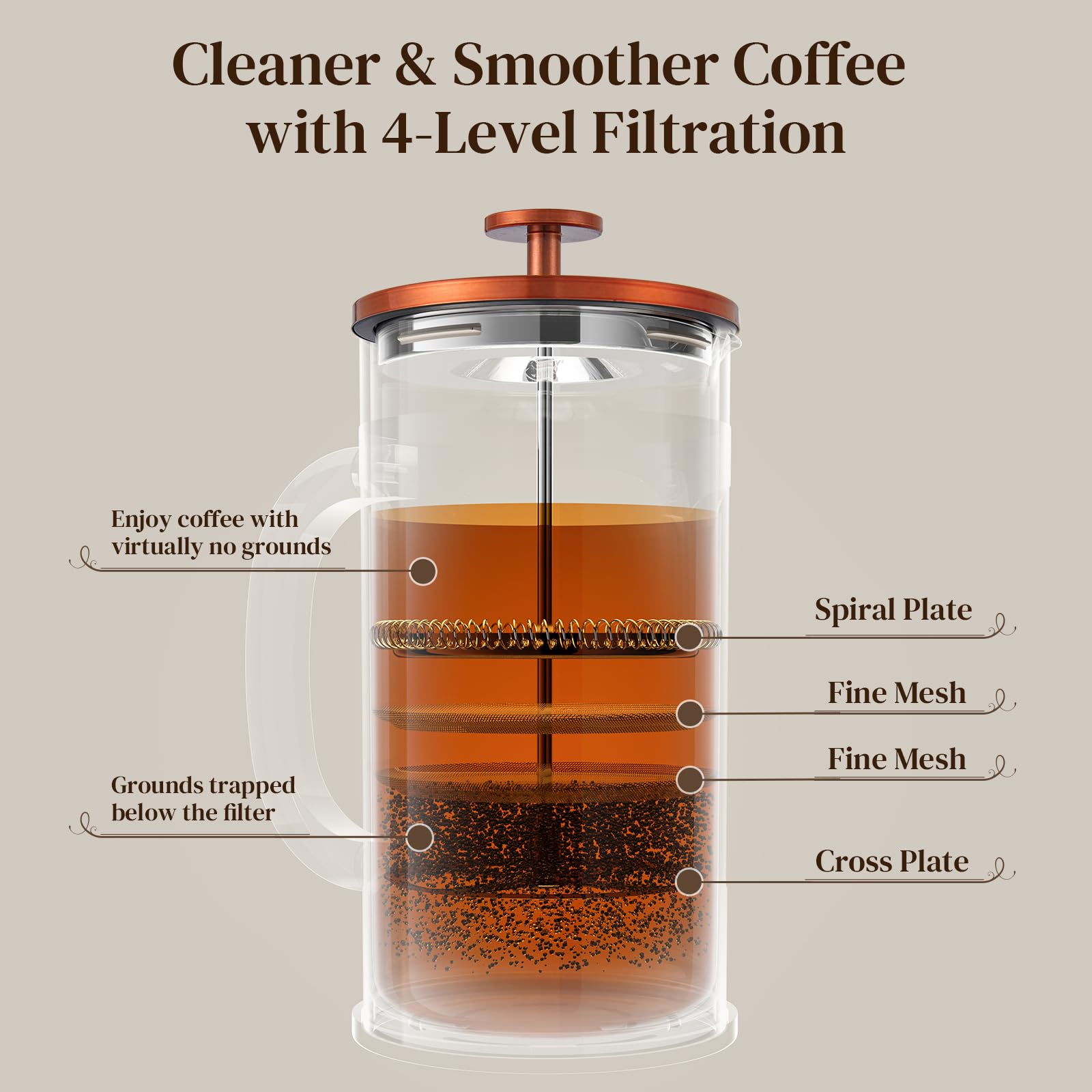 Veken French Press Coffee Maker-zoom-23