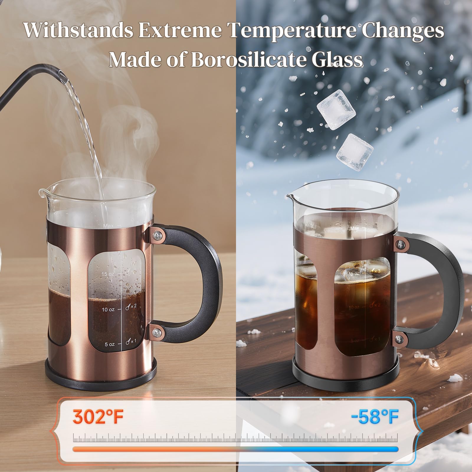 Veken French Press Coffee Maker-zoom-3