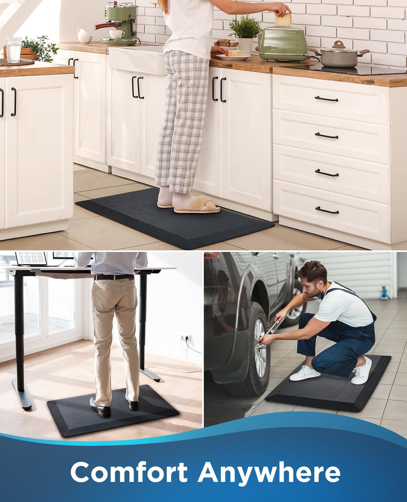 Thickened Anti-Fatigue Mat Black-zoom-9