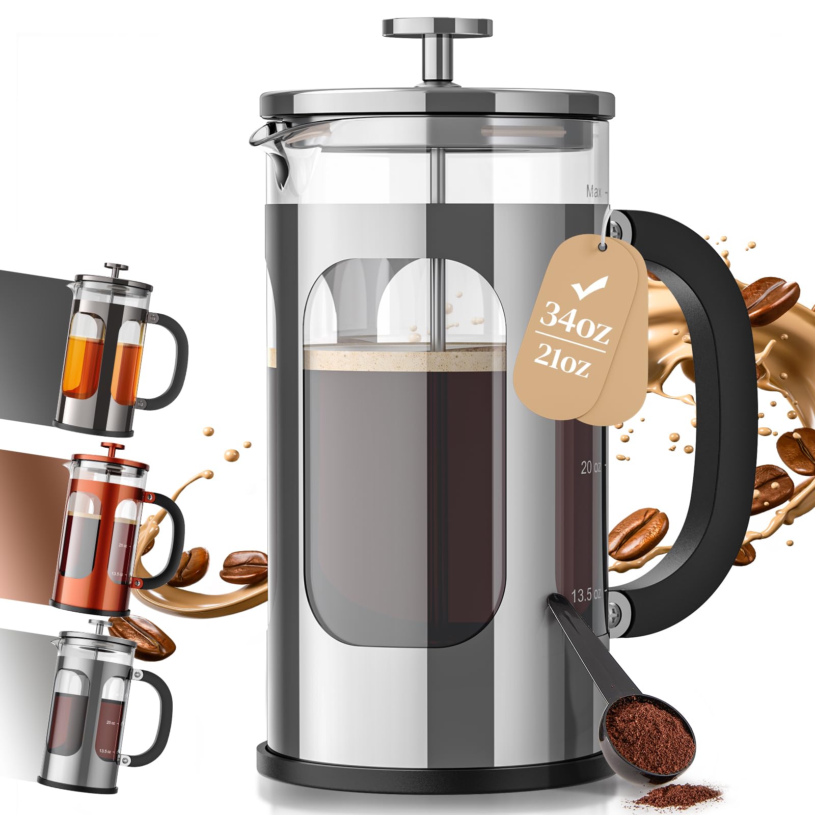 Veken French Press Coffee Maker-zoom-35