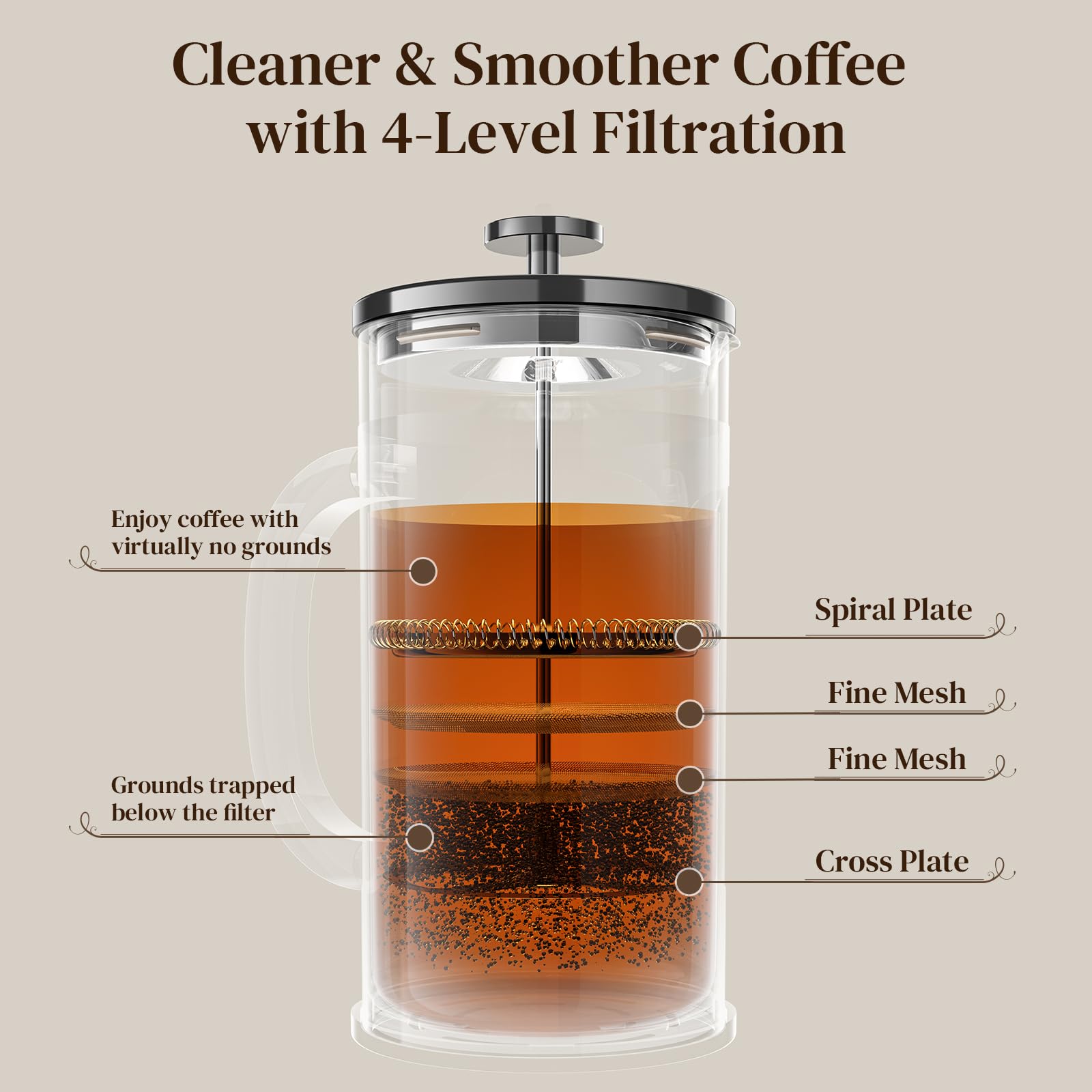 Veken French Press Coffee Maker-zoom-16