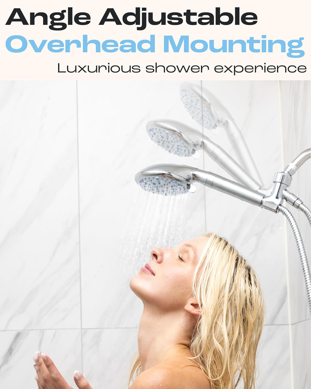 Filtered Shower Head with Handheld| 70 inches hose | 9 Spray Modes | Veken - aborderproducts
