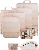 Veken 9 Set Compression Packing Cubes(Beige) - aborderproducts