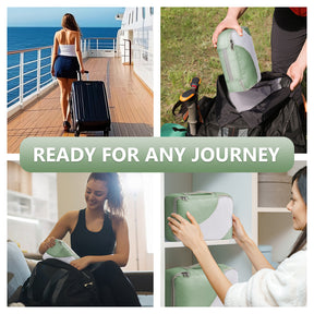 8 Set Packing Cubes for Travel, Anti-Tearing Suitcase Organizer for Luggage with Shoe & Hanging Toiletry Bag,Gifts for Women Mom,OlarHike Vacation Essentials & Accessories for Cruise Ship,Matcha Green - aborderproducts