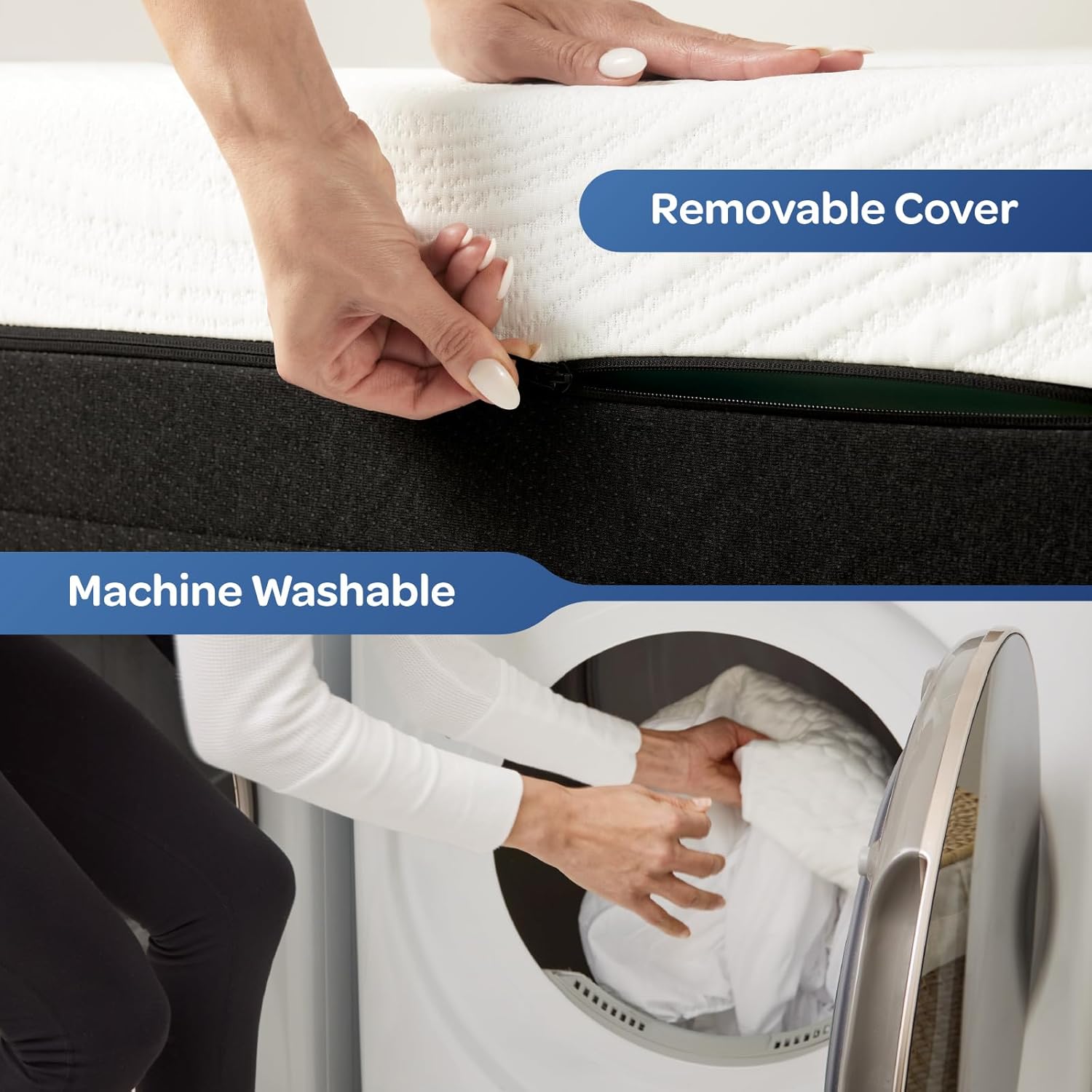 OhGeni | Foam Mattress | 75"L x 39"W x 8"H | Twin - aborderproducts