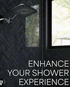 Veken Rain Shower Head,12 Inch Large Rainfall Showerhead-Matte Black - aborderproducts