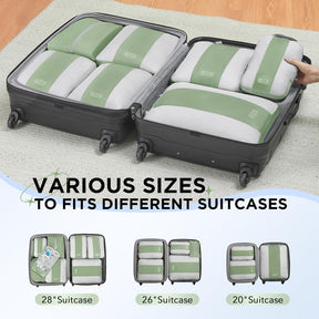 OlarHike | Compression Packing Cubes | 10 Sets | Matcha Green