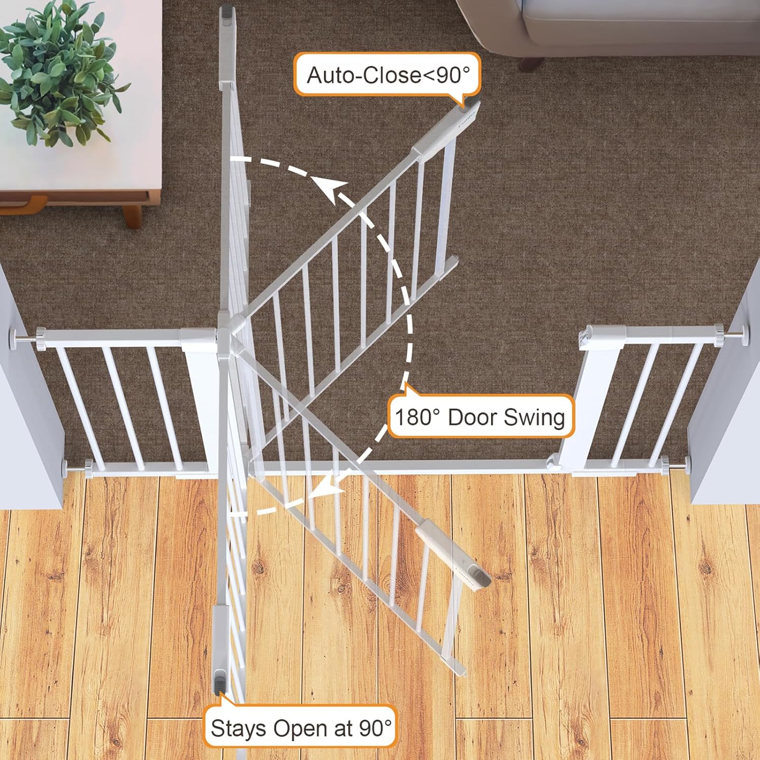 CUMBOR | SAFETY GATE | 29.7-46"W x 36"H |  White