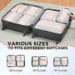 OlarHike | Compression Packing Cubes | 10 Sets | Beige