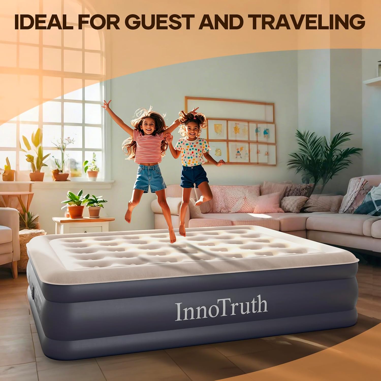 InnoTruth | Air Mattress | Queen | 18" | Dark Gray