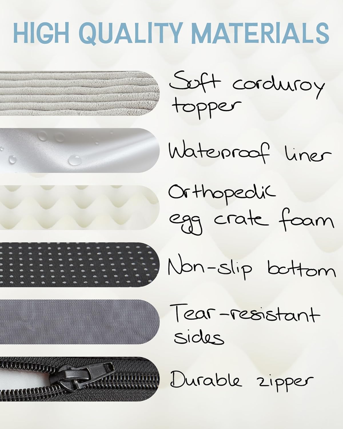 OhGeni | Orthopedic Waterproof Dog Bed | 24 Inch | Gray - aborderproducts