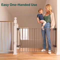 Cumbor | Safety Gate | No Bottom Bar | 29.2-43" | Brown - aborderproducts