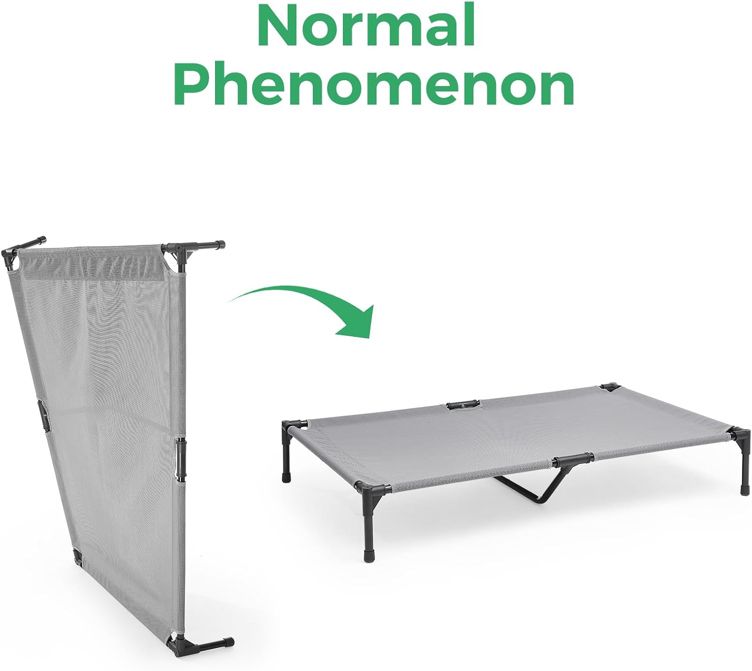 OhGeni | Elevated Dog Bed | 50 inches | Gray - aborderproducts