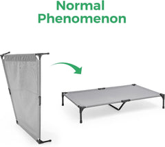 OhGeni | Elevated Dog Bed | 50 inches | Gray - aborderproducts