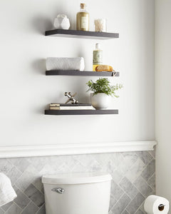 BAYKA | Floating Shelves | 15.7 in | 3-Piece | Black - aborderproducts