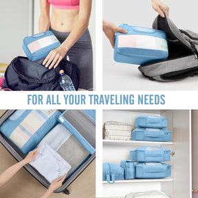 Veken | 10 Set | Packing Cube | Mist Blue - aborderproducts
