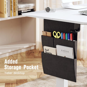 Veken | Standing Desk with Side Storage Pocket | 47.2 Inch | White