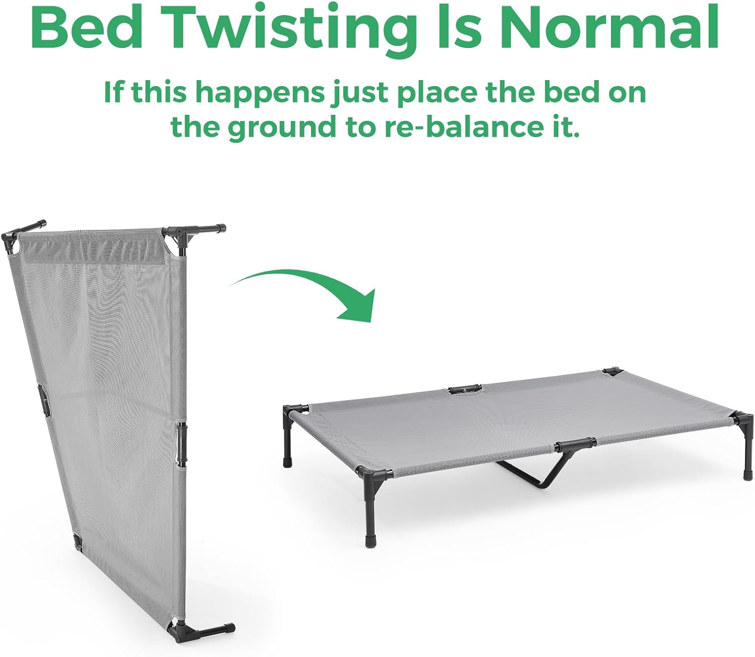 OhGeni | Elevated Dog Bed | 50 inches | XL | Gray - aborderproducts