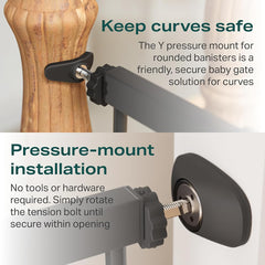 CUMBOR | SAFETY GATE | 29.7-46"W x 36"H | Black - aborderproducts