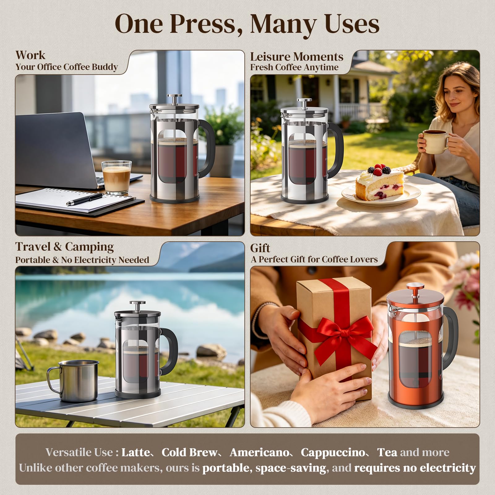 Veken French Press Coffee Maker-zoom-12