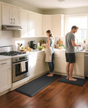 Ophanie | Anti Fatigue Standing Cushioned Mat | 24'' x 70'' | Black